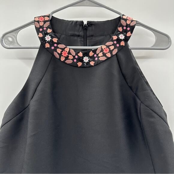 Kate Spade Dress By The Pool Black Mosaic Floral Embroidered Shift Dress Size 10 - Picture 4 of 13